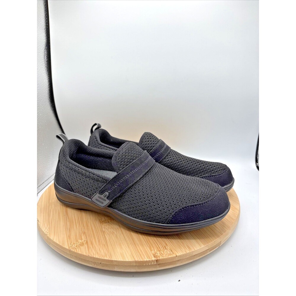 Orthofeet Quincy 821 Womens 9B Black Slip On Shoes Hook Loop Orthopedic